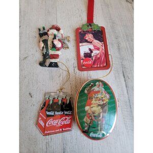 Vintage coke bottle‎ Santa Claus stalking variety unique set decor